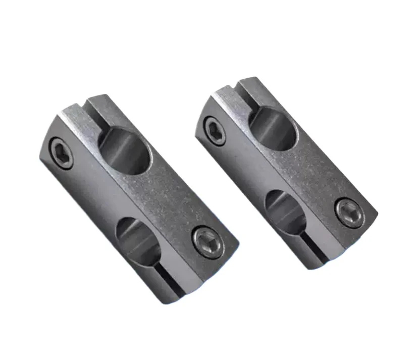 1PCS Stainless steel cross clamp, linear shaft connector, snap fastener, guide shaft vertical fixing support