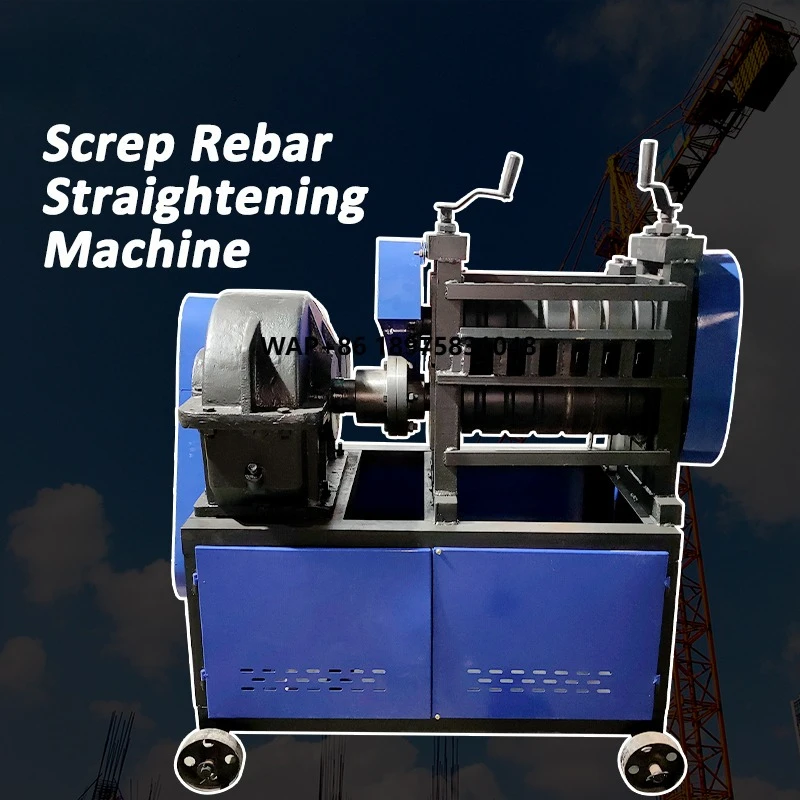 Automatic deformation steel bar straightening machine Iron rod scrap straightening machine with engine pump and motor 1 year war
