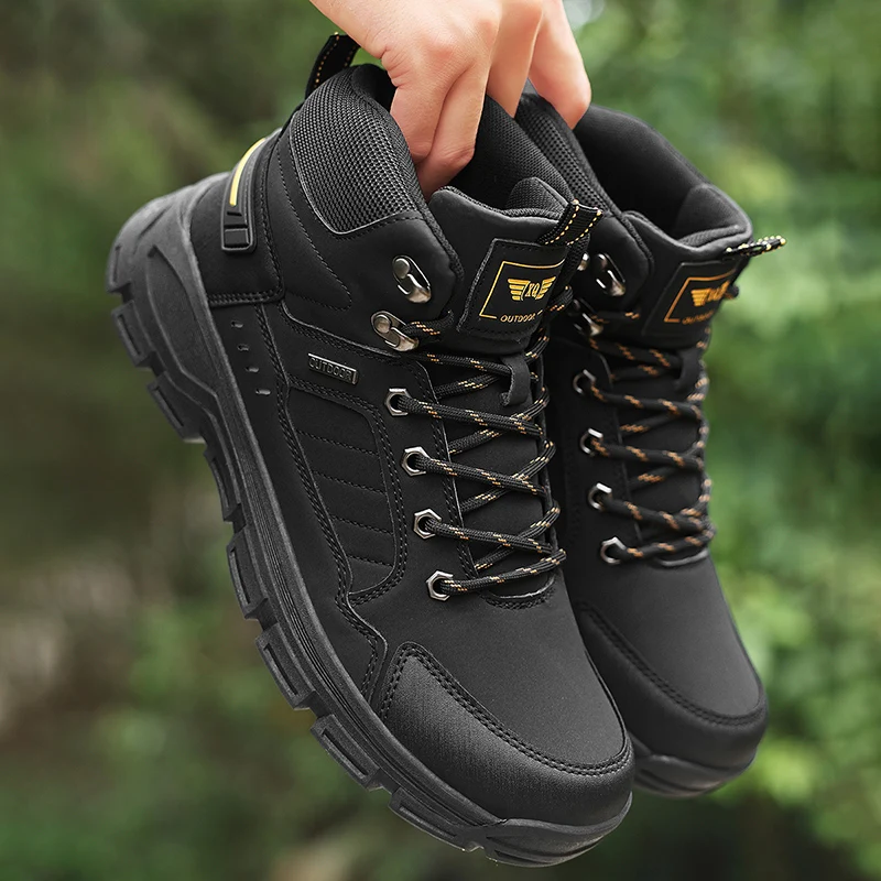 

YRZL Mens Mountaineering Boots Waterproof Anti Slip Hiking Shoes Trekking Shoes for Thermal Outdoor Footwear Non Slip Durable