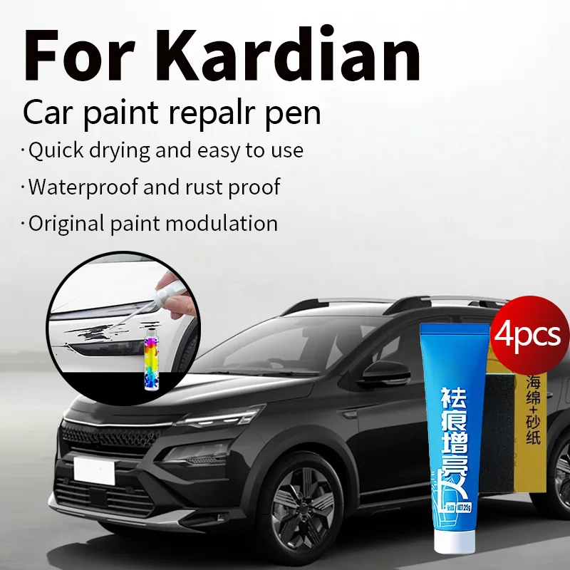

Ручка для ремонта автомобильной краски для 2023-2025 Renault Kardian, аксессуары для ремонта царапин, 4 шт., черный, белый, оранжевый