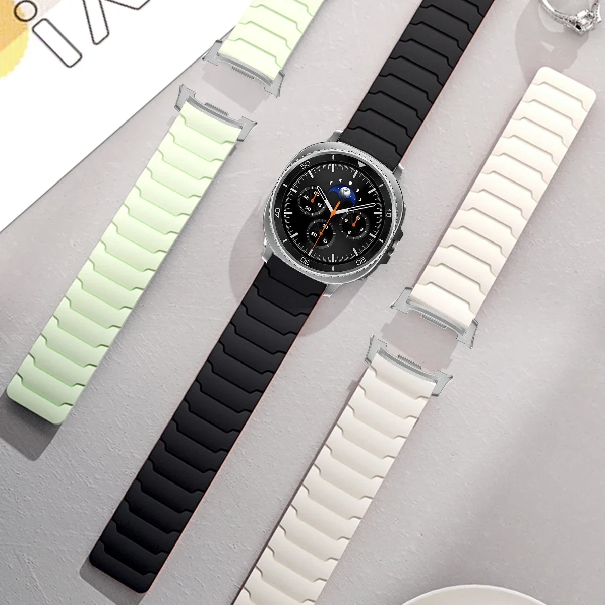 Magnetic Loop Strap for Samsung Galaxy Watch 8/8 Classic Sports Silicone Replacement Bracelet 46mm 40mm 44mm No Gaps WatchBand