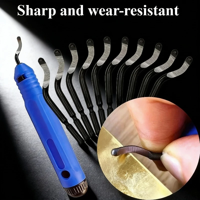 

Deburring Tool Kit Internal External Blades for Metal Wood Plastic - Precision Deburring Hand Tool for Jewelry Making DIY