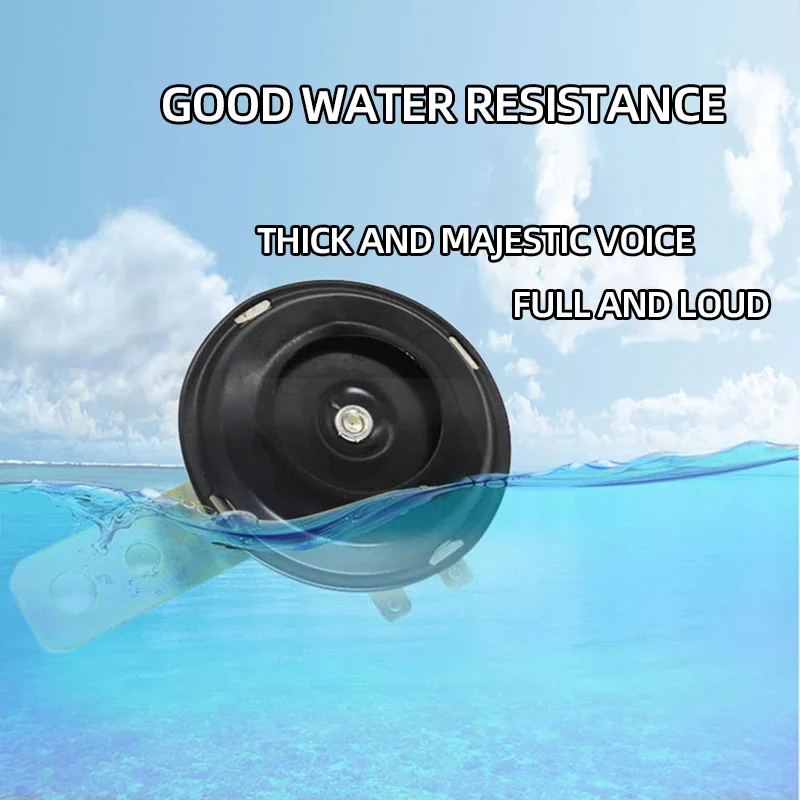 Motorcycle Horn 12V Super Loud Waterproof Round Speaker Universal Scooter Motorbike E-Bikes Mopeds Electric Horn Kit Accessories image 4