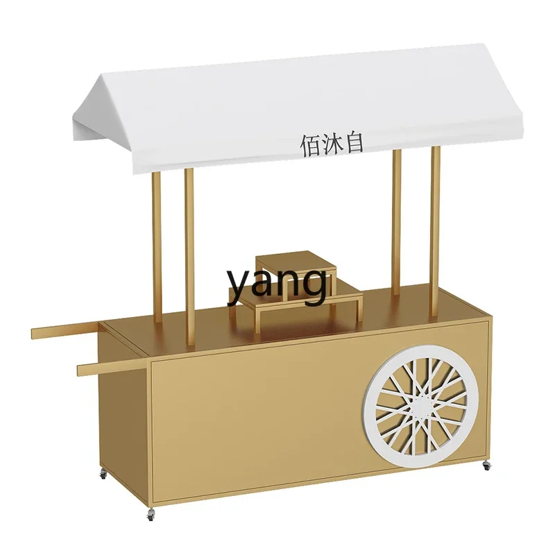 LTT mobile night market stall small push supermarket stall promotion wrought iron float
