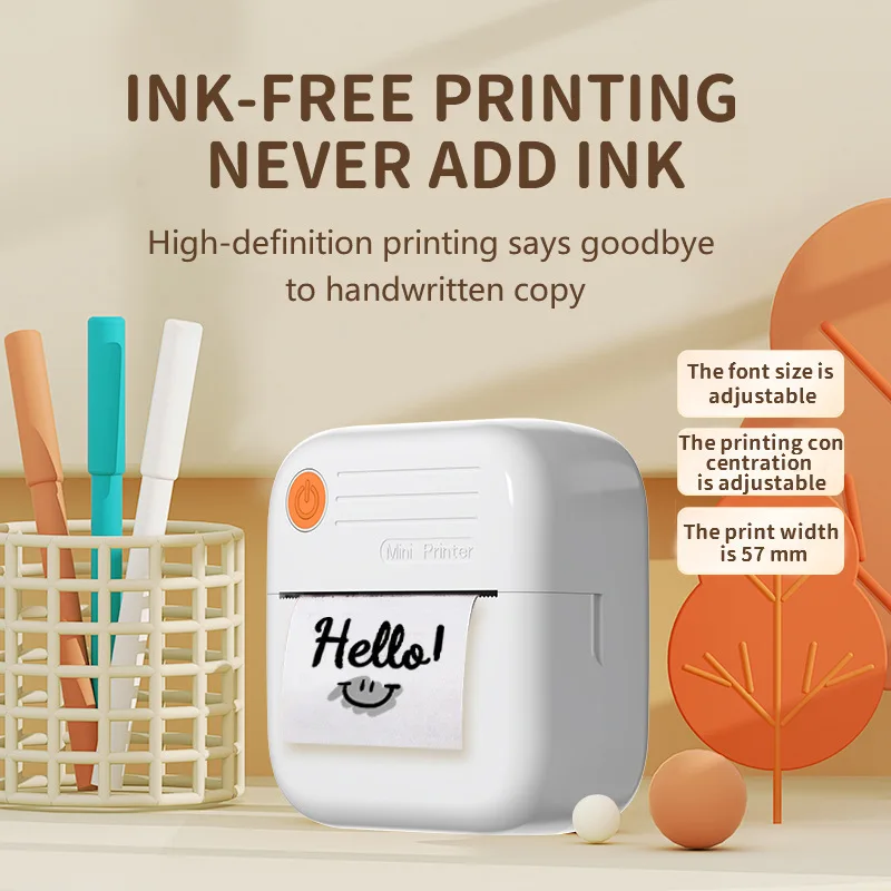 เครื่องพิมพ์ขนาดเล็กแบบพกพาไร้สายสามารถเชื่อมต่อกับโทรศัพท์มือถือเครื่องพิมพ์ฉลากบ้านขนาดเล็ก