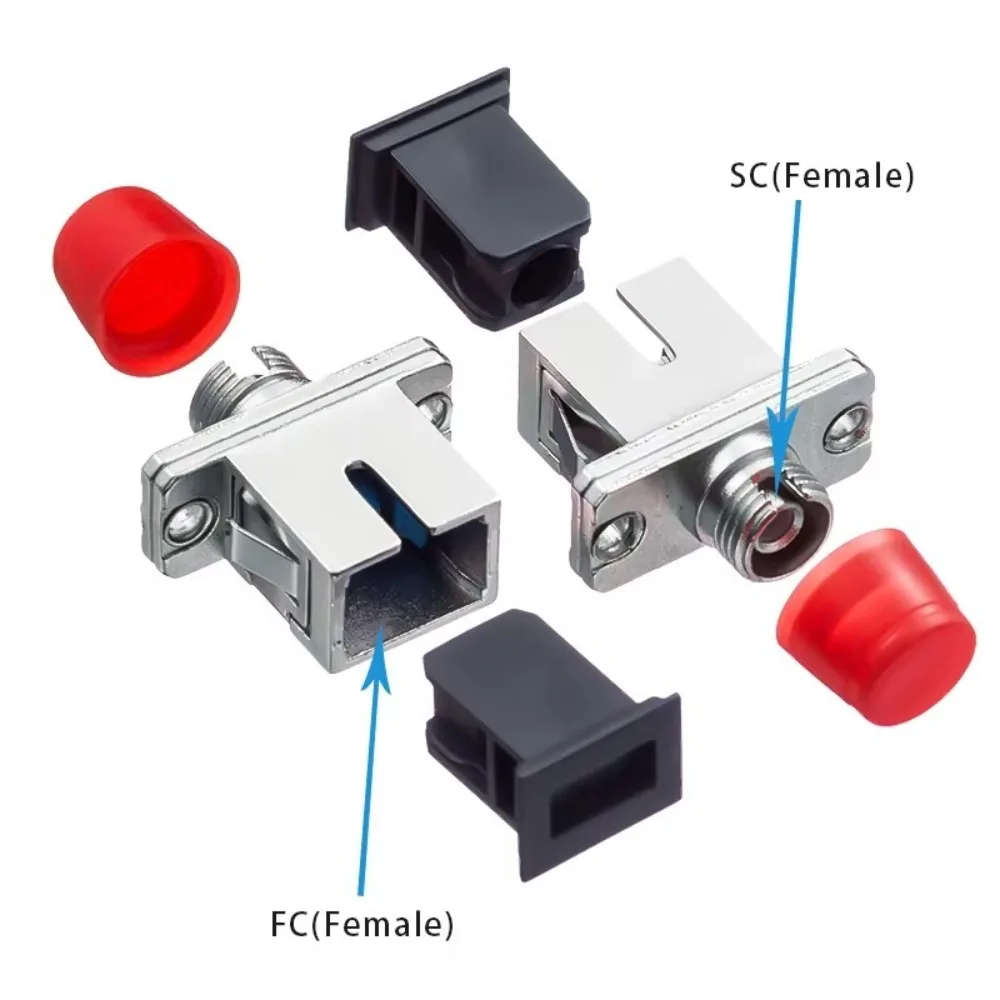 Sunnitek New FCSC Optical Fiber Adapter Coupler Conversion Flange Connector Low Loss 0.2dB for 4G Wi-Fi Networks