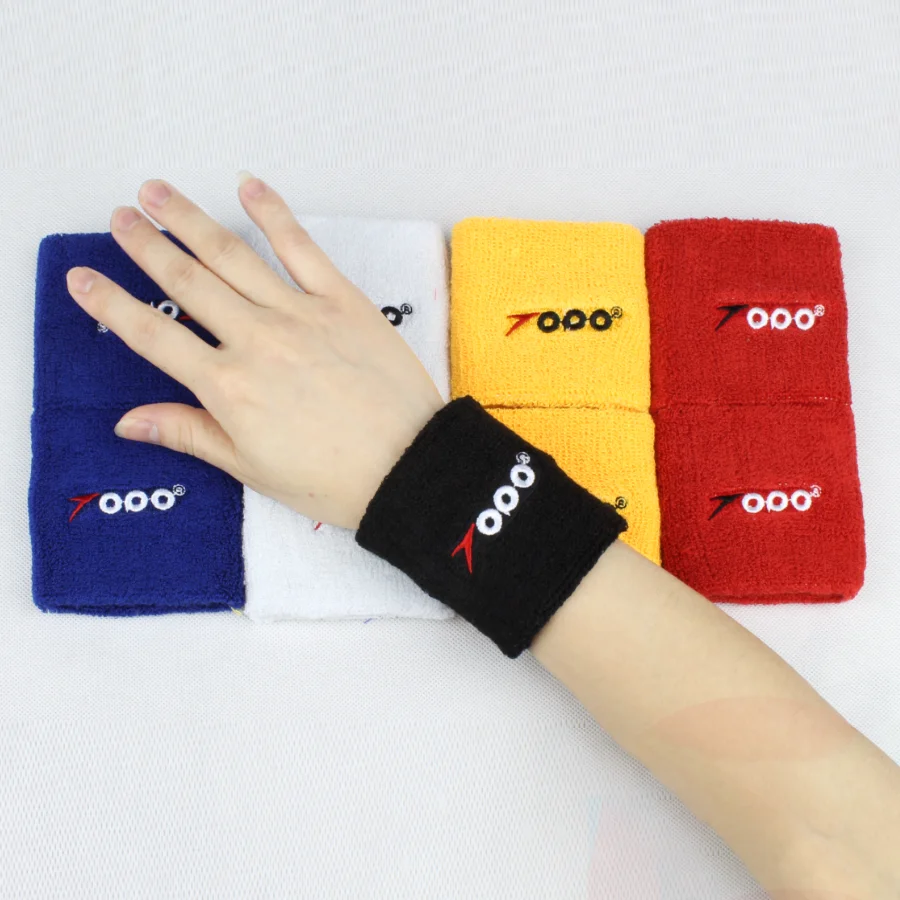 Tope 4Pack(8PC)Wristband Elastic Tennis Sport Volleyball Gym Basketball Elastic Wrist Sweat-absorbing Decorative Wrist Guard