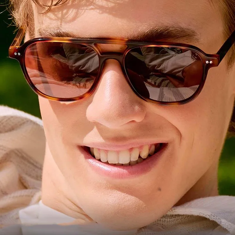 الاتجاه الكلاسيكي مزدوج العارضة النظارات الشمسية النساء الرجال بسيطة نظارات شمسية ملونة في الهواء الطلق القيادة الذكور الإناث نظارات واقية UV400 #1