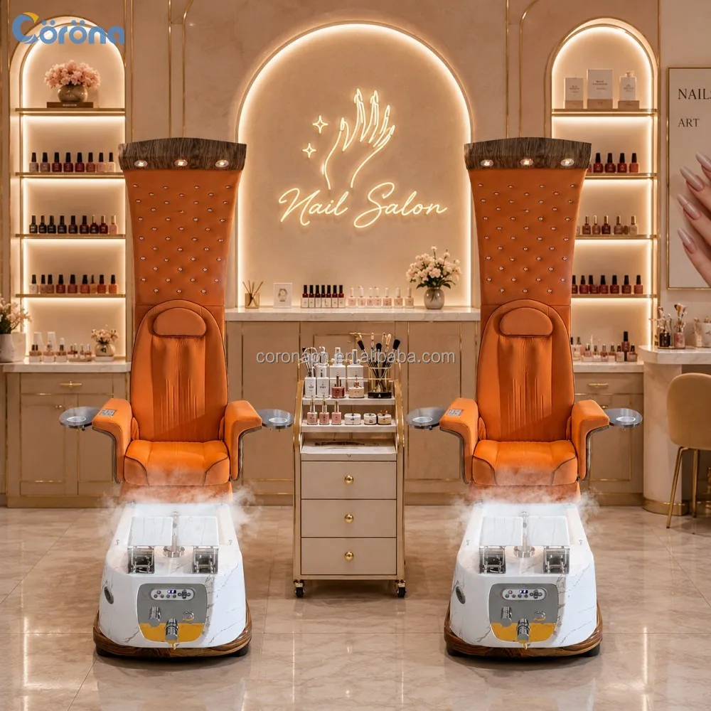 High End Professional Foot Spa Chair Electric Adjustable Reclining Luxury Pedicure Massage Chair For Nail Salon