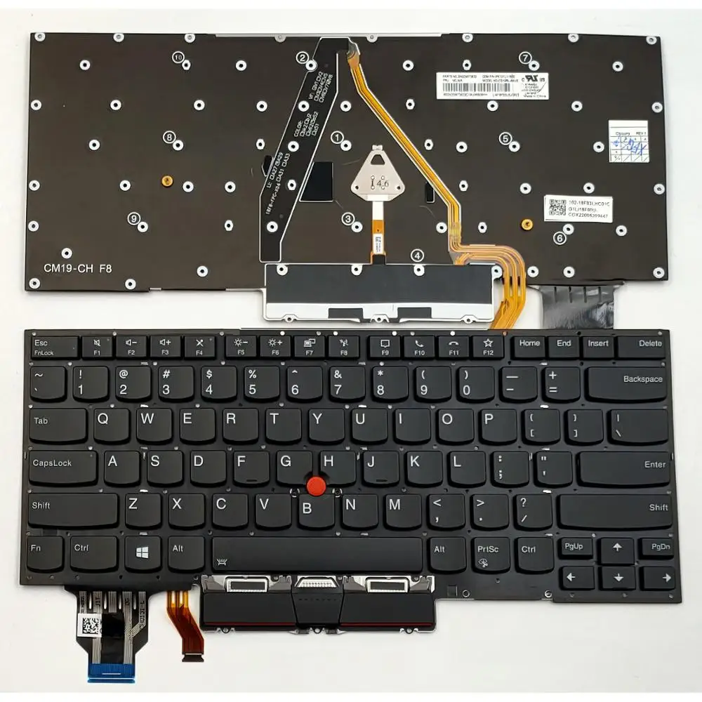 

New For Lenovo Thinkpad X1 Carbon 8th Gen 2020 Type 20U9 20UA Laptop Keyboard US Backlit