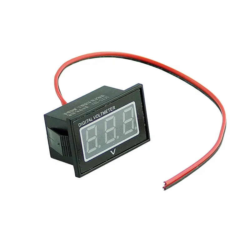 10PCS/lots DC2.5-30V Digital Display Voltmeter/Reverse Connection Protection V40D Full Waterproof/Two-Wire