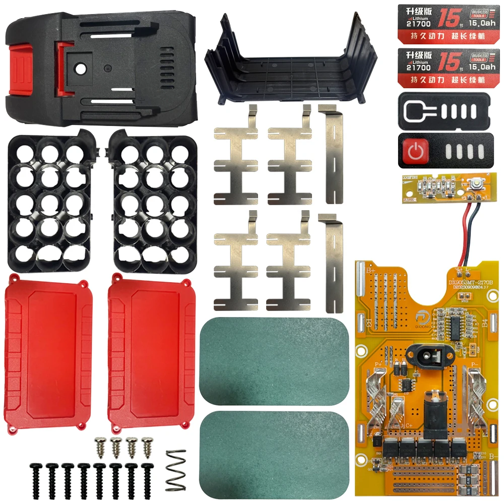 15 Cell 21700 Lithium Battery Case Protection Circuit Board PCBA BMS for Lomvum Zhipu Hongsong Jingmi No Original For Makita Box