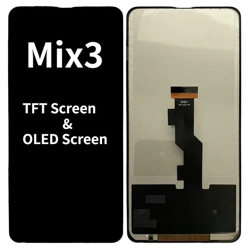 OLED и TFT-экраны для Xiaomi Mi Mix 3 M1810E5A, ЖК-дисплей, цифровой сенсорный экран в сборе с рамкой для замены Mix3