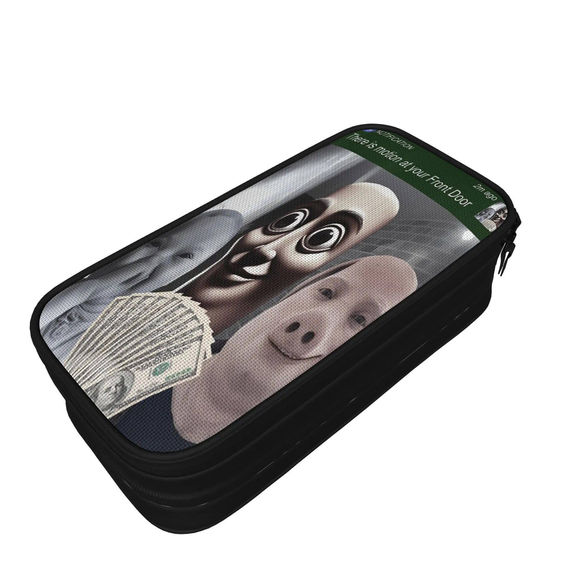 Motion at Your Front Door Tung Sahur John Pork Ai Baby Meme Pencil Case Pencil Box Boy Double Layer Cute School Pencil Cases