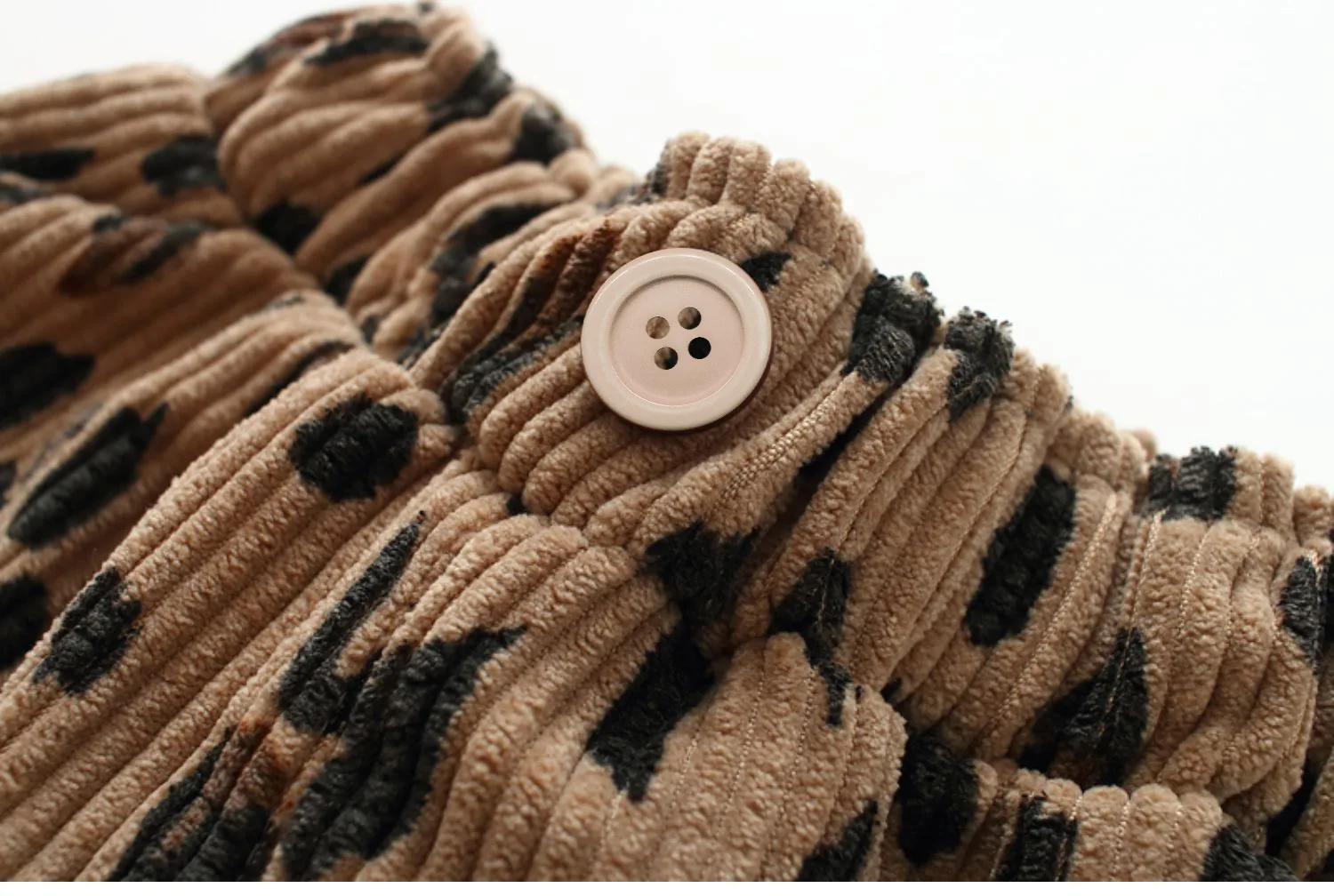 Koreanischer Stil Kleinkind Mädchen Cord Haremshose 1-8Y Leoparden-Blumendruck Herbst Winter gefütterte oder dünne Freizeithose – Detail 17