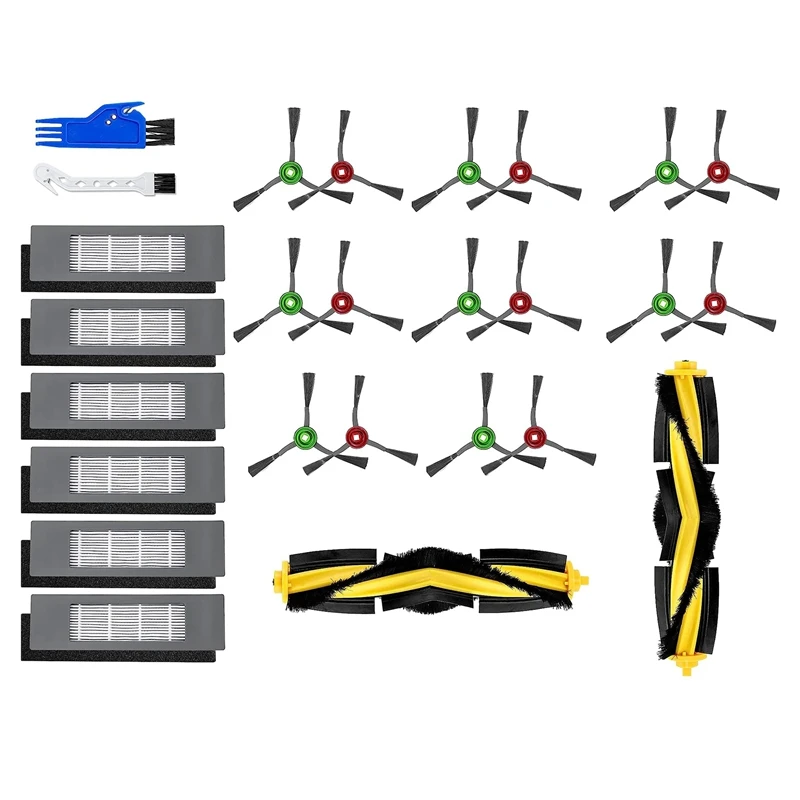 أفضل العروض قطع غيار لـ Ecovacs Deebot T8 T8 AIVI T8 Max 920 950 T5 N7 N8 Pro N8 + N8 Pro Plus مرشح الفرش الجانبية الرئيسية