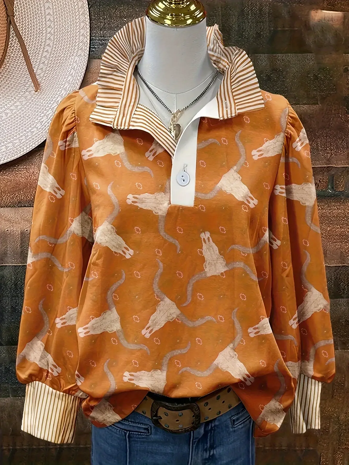 2026 women's striped shirt with multi-color striped collar and Skin friendly and delicate spring and autumn base shirt