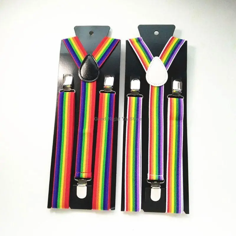 Niños Rainbow Strap Clip Colorido Bebé rayas Cinturón niños y niñas