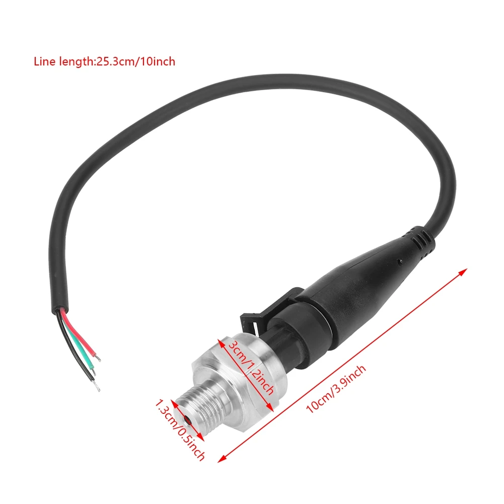 DC 5V G1/4 ​​Inch Sensor Transduser Tekanan Input 5V Output 0.5-4.5V / 0-5V untuk Air Gas Minyak 10/30/80/100/150/200/300/500PSI