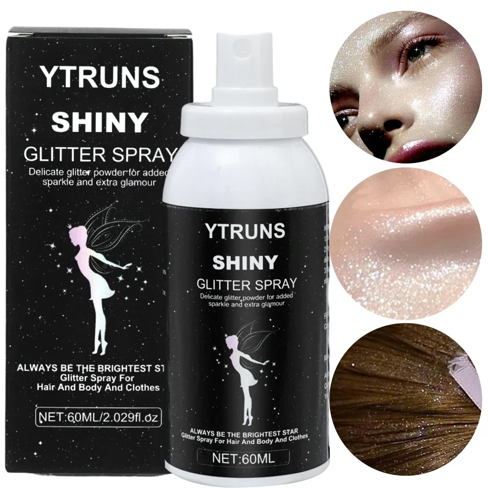 Diamond Highlighter Powder Spray Body Liquid Highlight Waterproof High Gloss Glitter Illuminator Makeup Face Contour Cosmetics