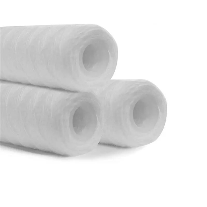 20X 10 Micrometre 10 Inch X 2.5 Inch String Wound Sediment Water Filter Cartridge Whole House Sediment Filtration