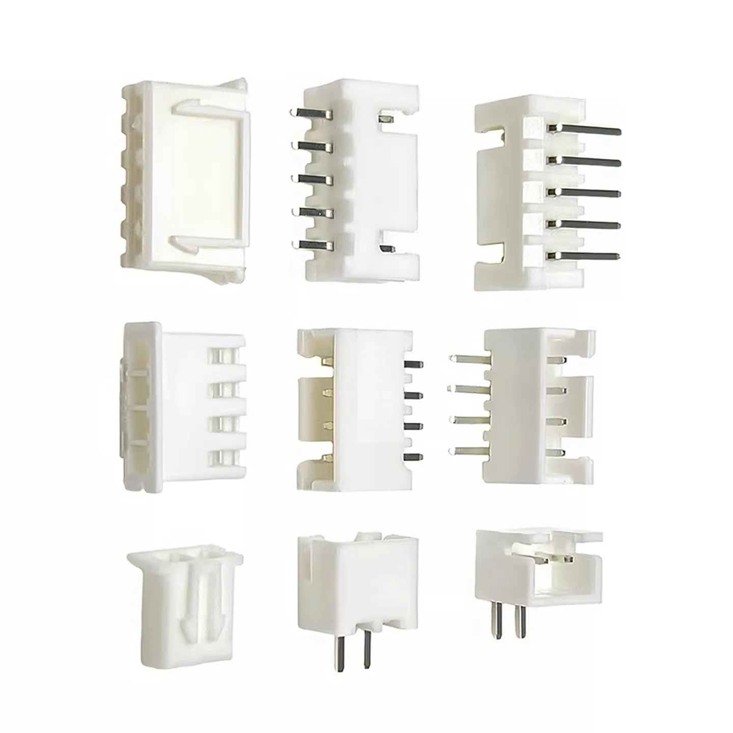 Complete set of XH2.54 straight-pin connectors, plugs + pin sockets + metal terminals 2P3P4P5P6P8P 50pcs