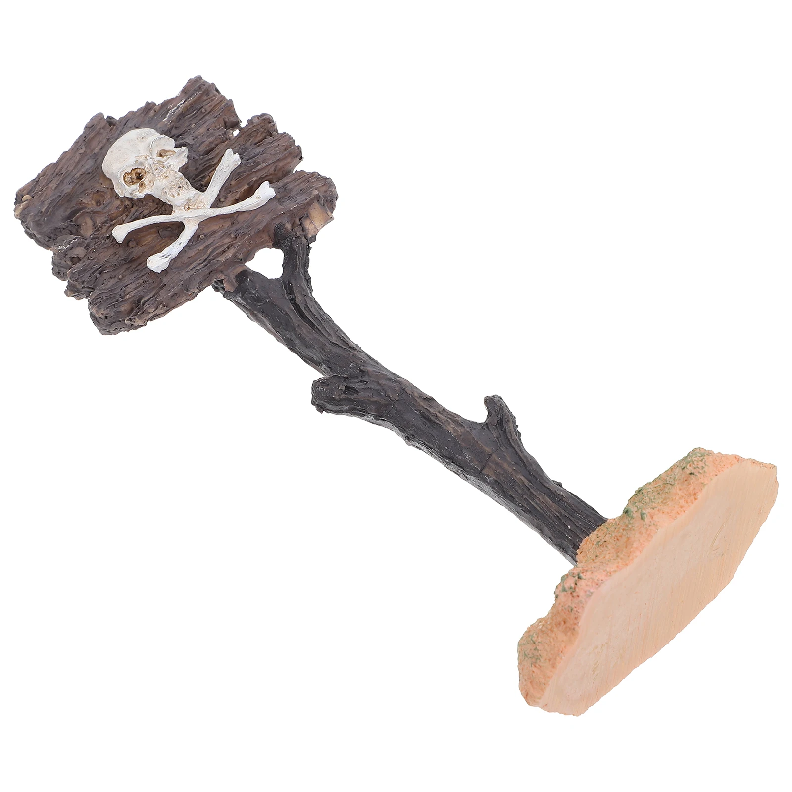 

Skull Warning Decorative Craft Safe Durable Material Moderate Size Fits Most Tanks Fish Accessory Warning Sign Ornament Aquarium