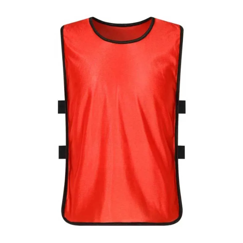 12 قطعة سترة تدريب خفيفة الوزن شبكة بوليستر قميص بدون أكمام للصيف للأطفال قميص بدون أكمام فريق رياضي S أزرق فاتح أحمر