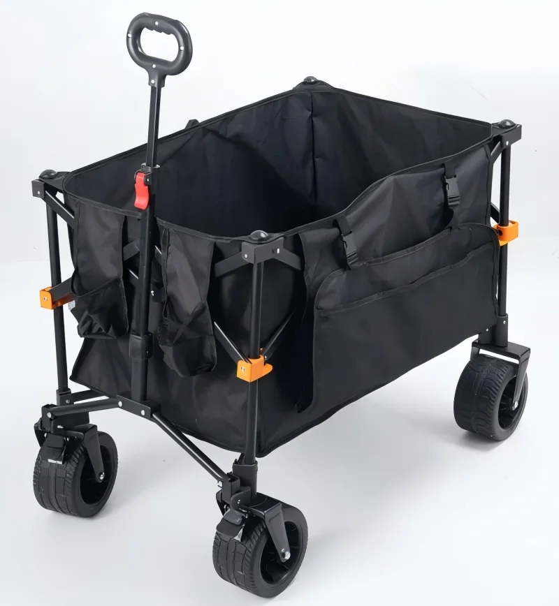 300L Capacity Folding Hand Trolley Practical Garden Trolley Transport Trolley For Shopping Beach Handcart Foldable Hand Cart