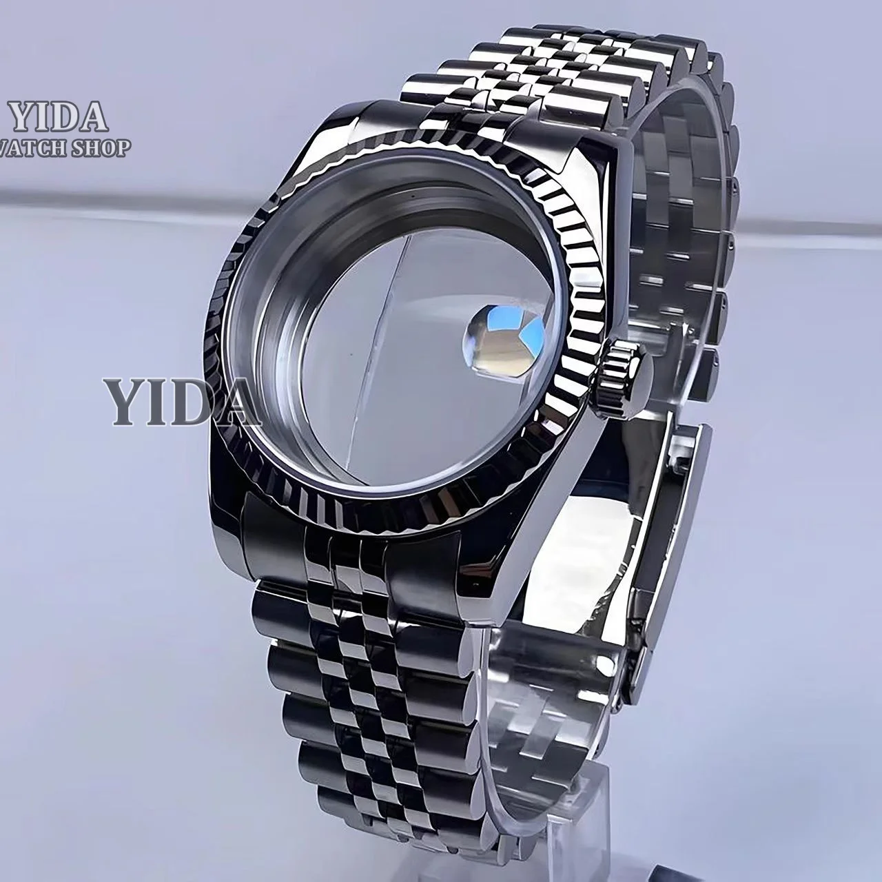 

Корпус для часов Mod 36/39 мм, сапфировое стекло, серебро, браслет с пятью бусинами для Datejust NH35 NH36, механизм 28,5 мм, циферблат, 10 АТМ, водонепроницаемый