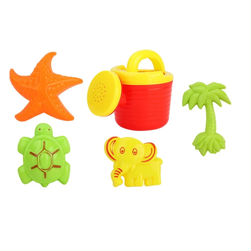 Summer Soft Baby Beach Toys Kids Bath Play Sandbox Set Beach Party Watering Can Bucket Sand Molds Toys Water Game