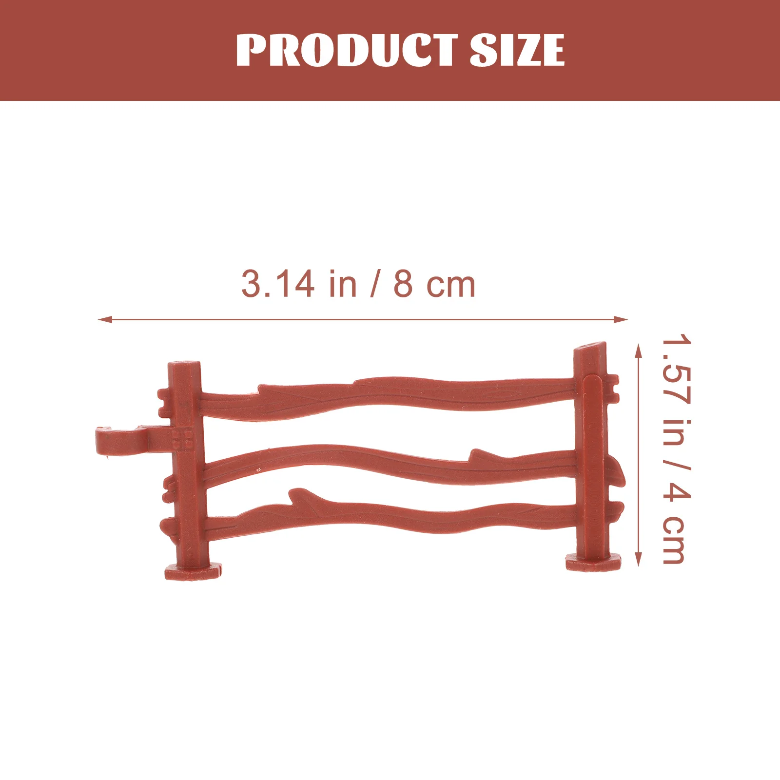 100 szt. Model Ogrodzenia Zabawka Farma Akcesoria Ogrodzeniowe Mini Ogrodzenie Ozdoby Ogrodzeniowe Figurki Akcji Zabawa w Role Barierka Dzieci