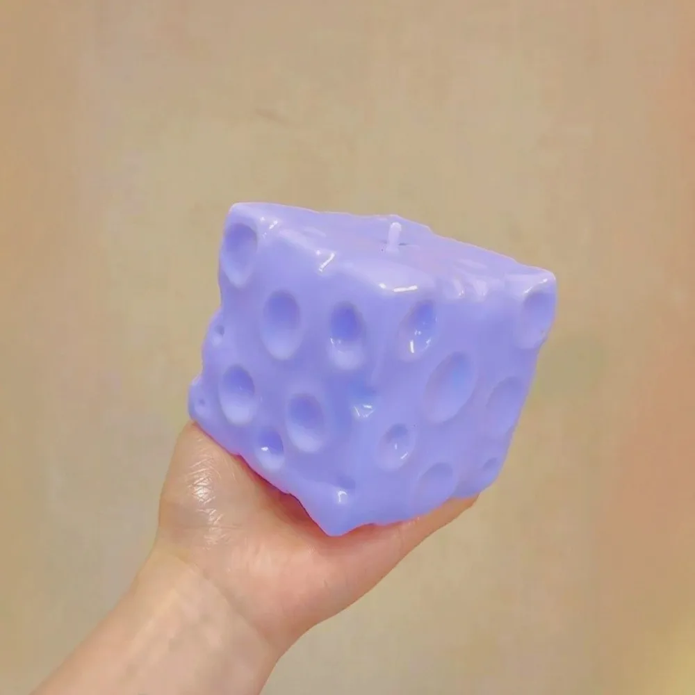 Shapeable Cheese Pinch Non-Bounce Anti-Stress Jumbo Cheese Cube Stress Ball Squishy Texture Cheese Squeeze Fidget Adults
