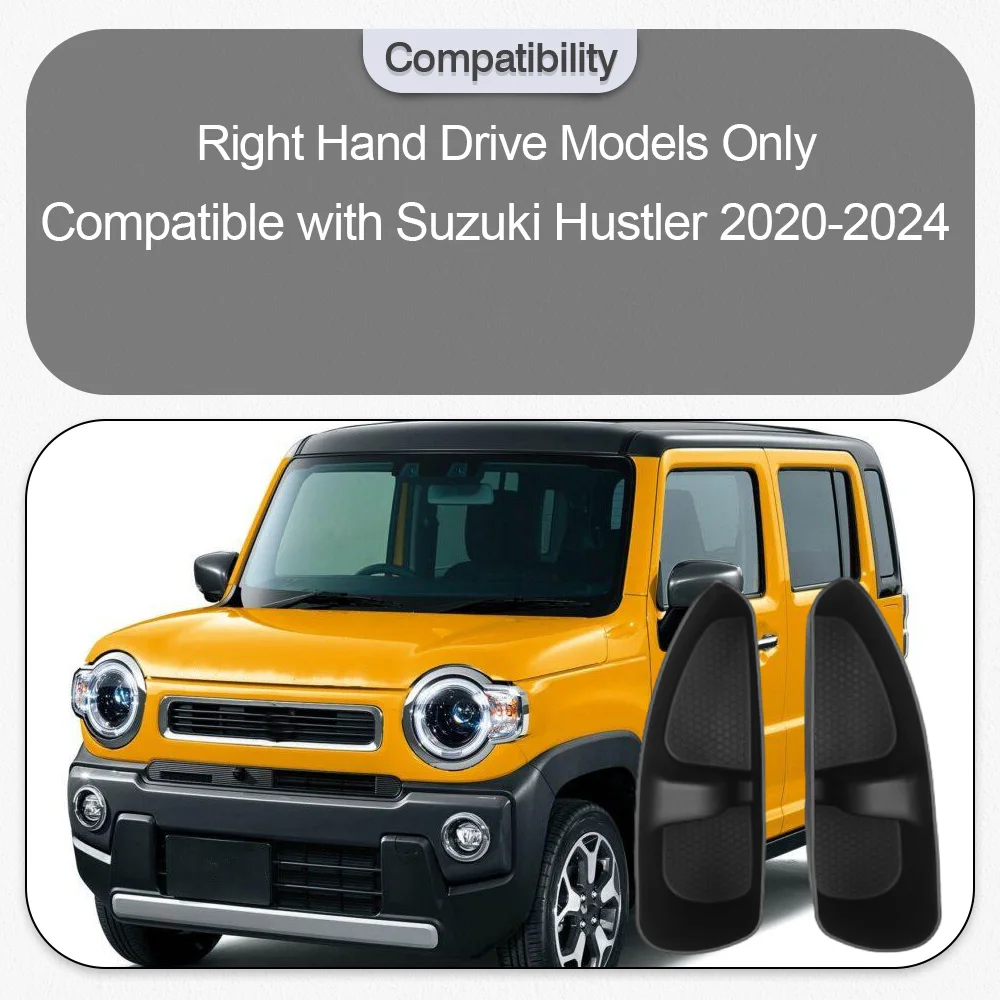 

2pcs For Suzuki Hustler 2020 2021 2022 2023 2024 Door Handle Side Storage Box Front Left Right Organizer Interior Accessories