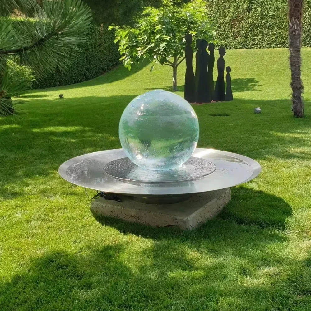 Wholesale Price Modern Outdoor Features Home Decor Large Stainless Steel Lightweight Acrylic Spheri