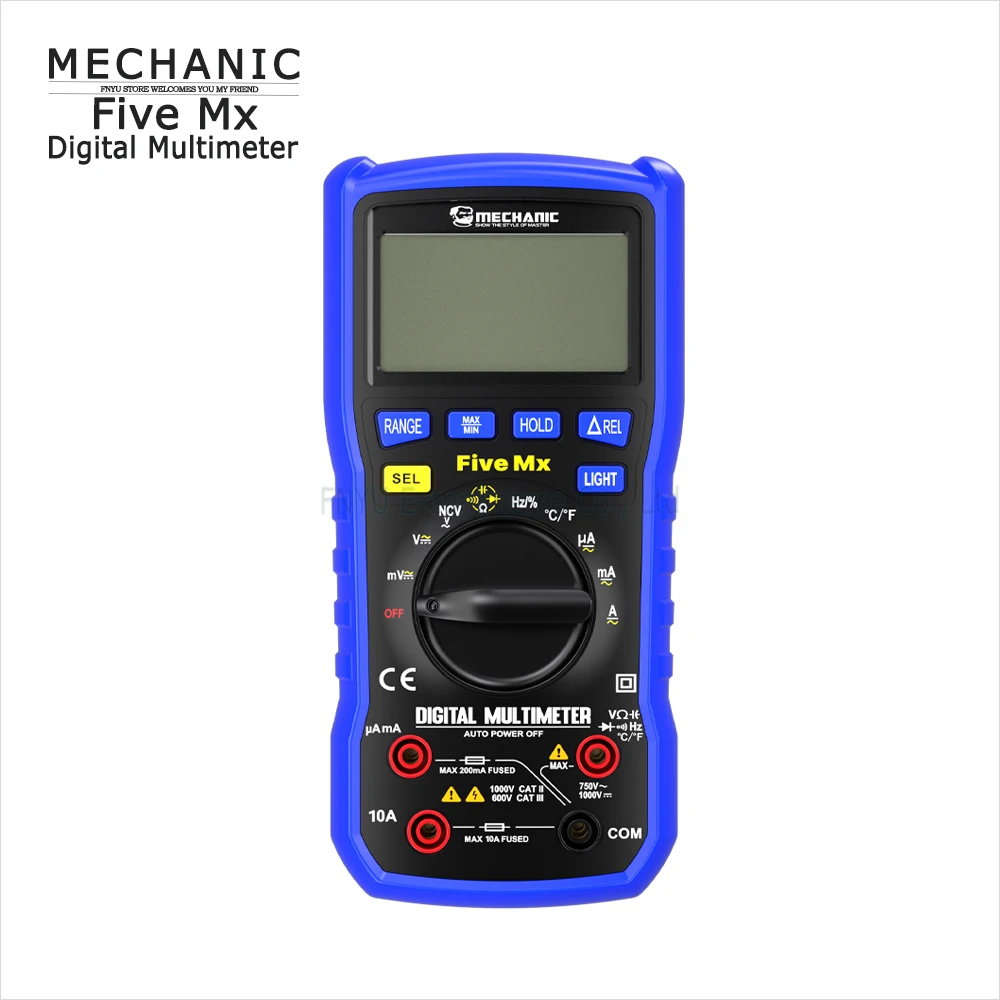 

MECHANIC Five Mx Digital Multimeter Four-bit Semi NCV Measurement Temperature Detection High-precision Anti Burn True RMS Tester