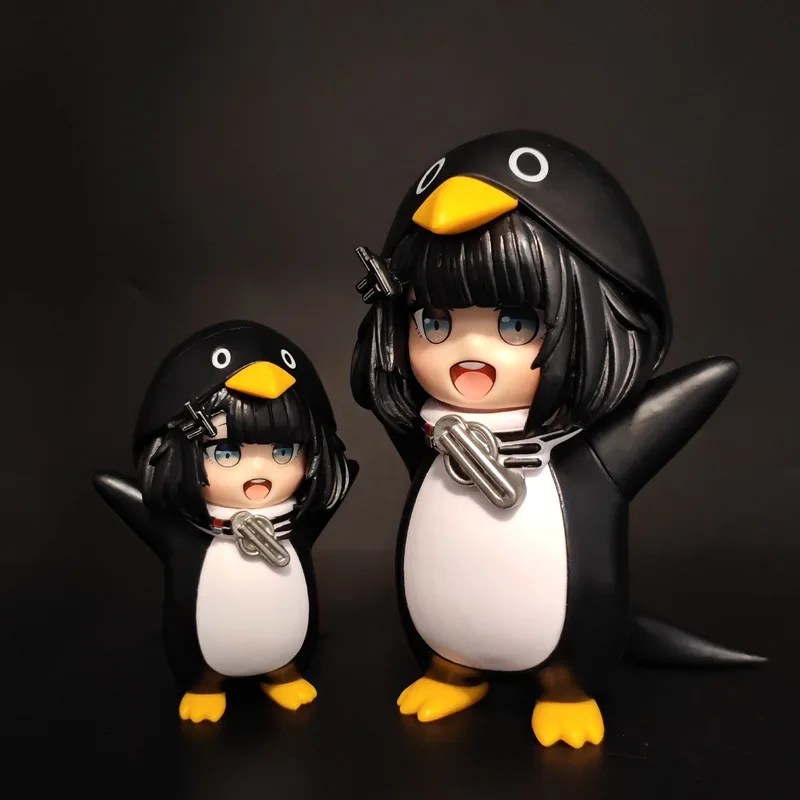 2 Stück Spiel Arknights Endfield Gugu Gaga Niedliche Figuren-Set Chibi Pinguin-Mädchen Figur Anime-Modell Spielzeug Auto-Ornament Desktop-Deko Geschenk