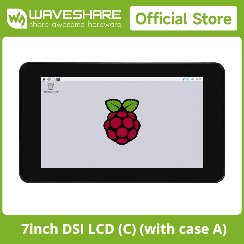 

Waveshare 7inch Capacitive Touch IPS Display for Raspberry Pi 4B, with Protection Case, 1024×600, DSI Interface