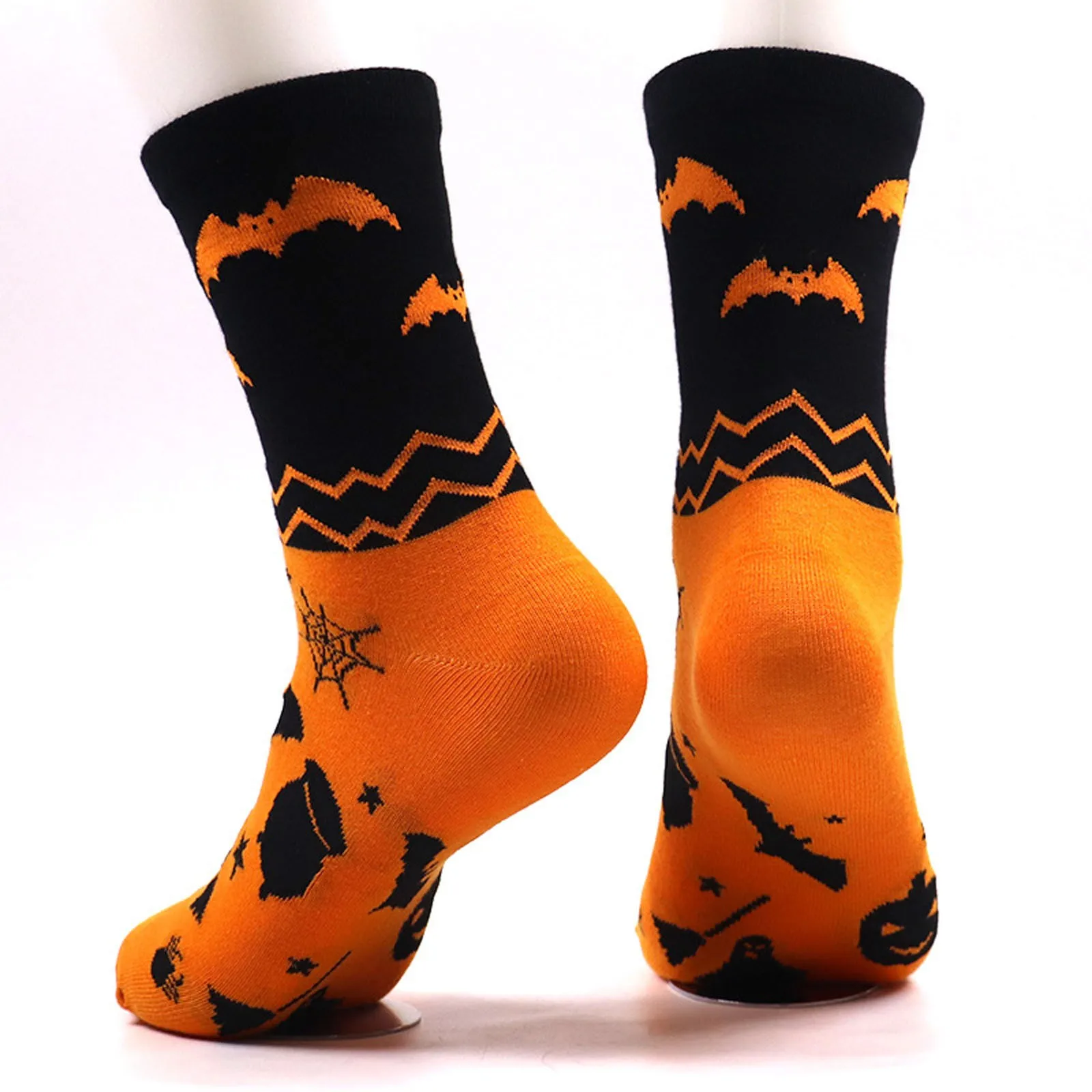 Halloween Men's Harajuku Socks Funny Skeleton Alien Women's Socks Pumpkin Socks Monster Socks Bat Crew Socks