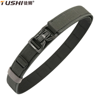 TUSHI Military Belt for Men Sturdy Nylon Metal Quick Release Buckle Police Duty Belt Tactical Outdoor Girdle IPSC Accessories