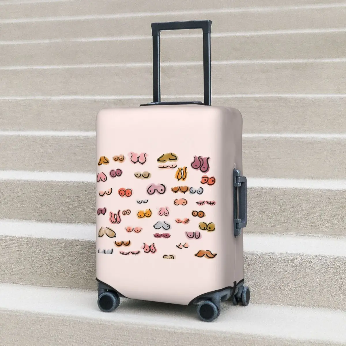 

Boobies Watercolor Suitcase Cover Protection Elastic Trip Luggage Protector Covers for 18-32 Inch