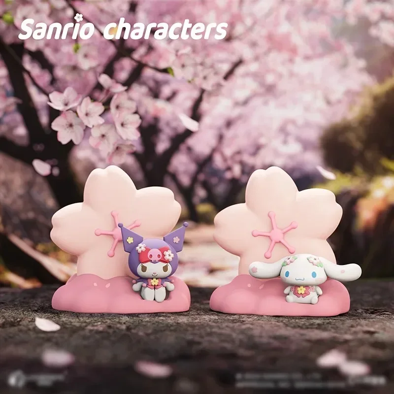 

Sanrio Kuromi Cinnamoroll Characters Night Light Ornament Cherry Blossom Season Series Bedroom Decoration Girl's Birthday Gifts