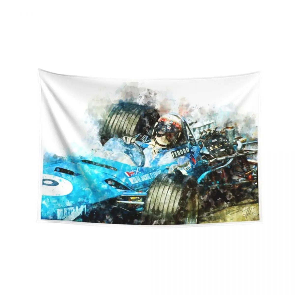

Jackie Stewart Matra F1 Tapestry Wall Decoration Room Aesthetic Decor Wall Carpet Bedroom Deco Tapestry