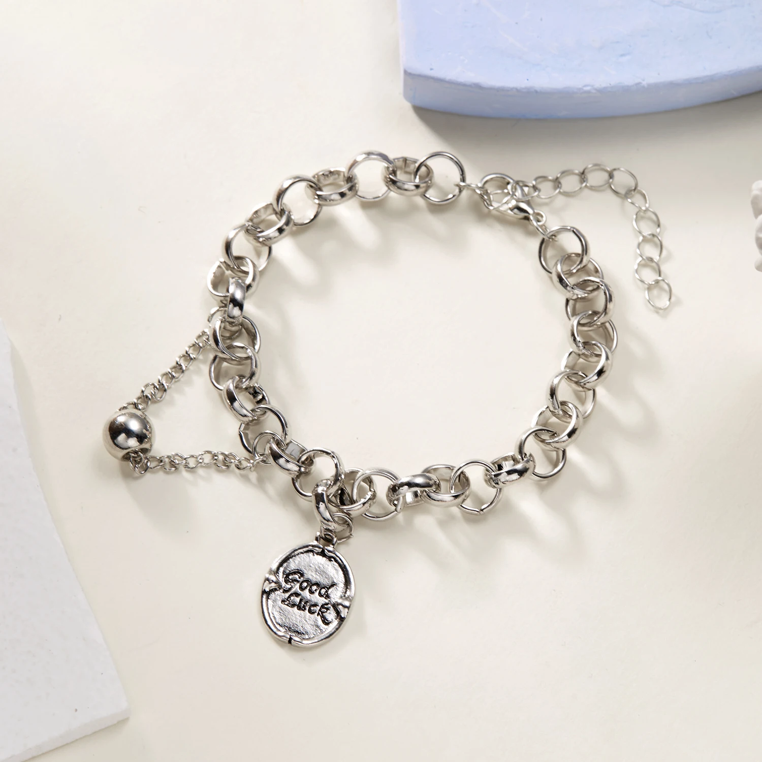 Vintage Dicke Ketten-Armbänder für Frauen Mode Perlen-Herz-Charm Strang-Armband Punk Ästhetischer Schmuck Party-Geschenk – Detail 12