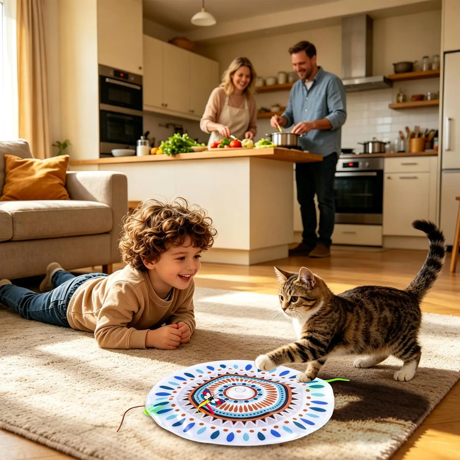 Cat Exercise Toys Smart Rechargeable Kitten Enrichment Game Kitten Entertainment Toy For Outdoor Indoor Home Balcony Apartment