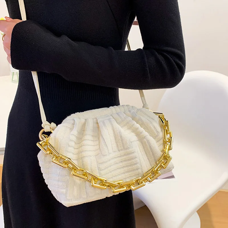 Luxury Designer Handbag 2022 Fashion Embossed Clutch Bag Chain Striped Tote Bag Shoulder Bag Purse bolso mujer sac a main femme