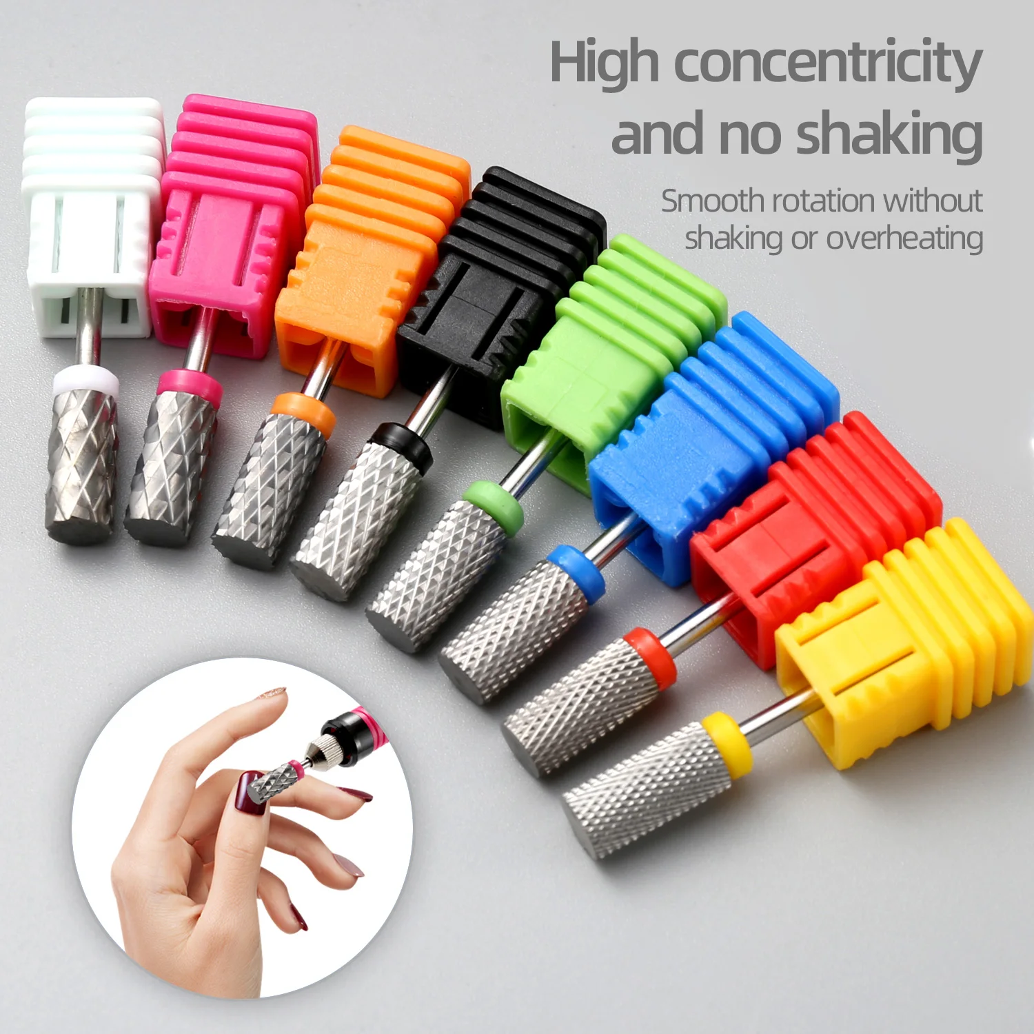 التنغستن الصلب مسمار لقمة ثقب 3/32 "مسطحة رئيس قاطعة المطحنة بت آلة الحفر الكهربائية ل مانيكير باديكير أداة الخشنة حصى #6