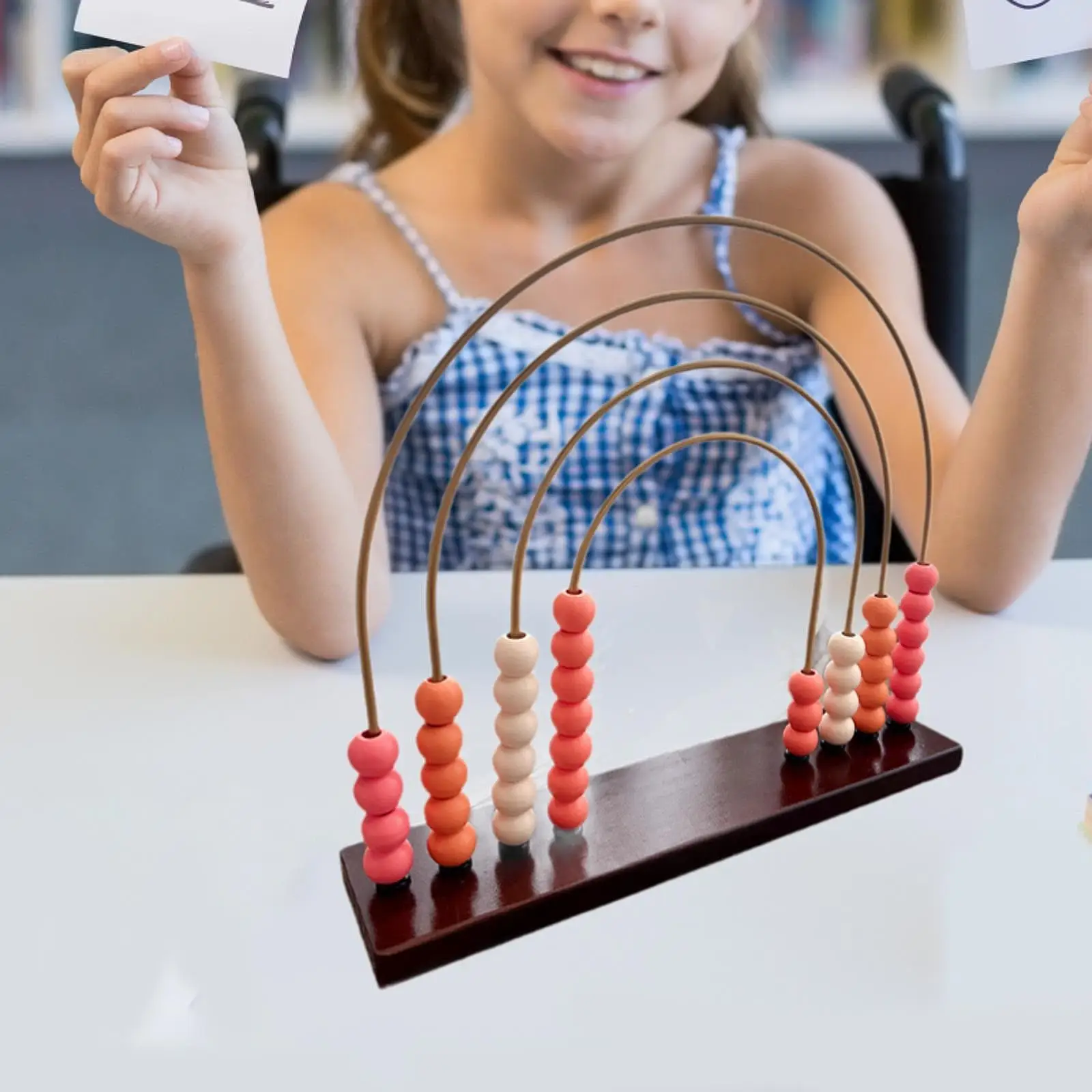 Regenbogen Abakus Montessori Spielzeug pädagogische Holz spielzeug mit bunten Perlen Mathe Kleinkinder Spielzeug mit Perlen für Kinder Vorschule Spielzeug