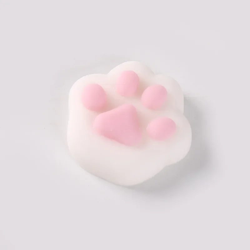 Cute Mini Cat Paw Squeeze Toy Cartoon Kids Sensory Toys Silicone Tpr Cartoon Fidget Toy Fidget Toy 3D Pinch Decompression Toy