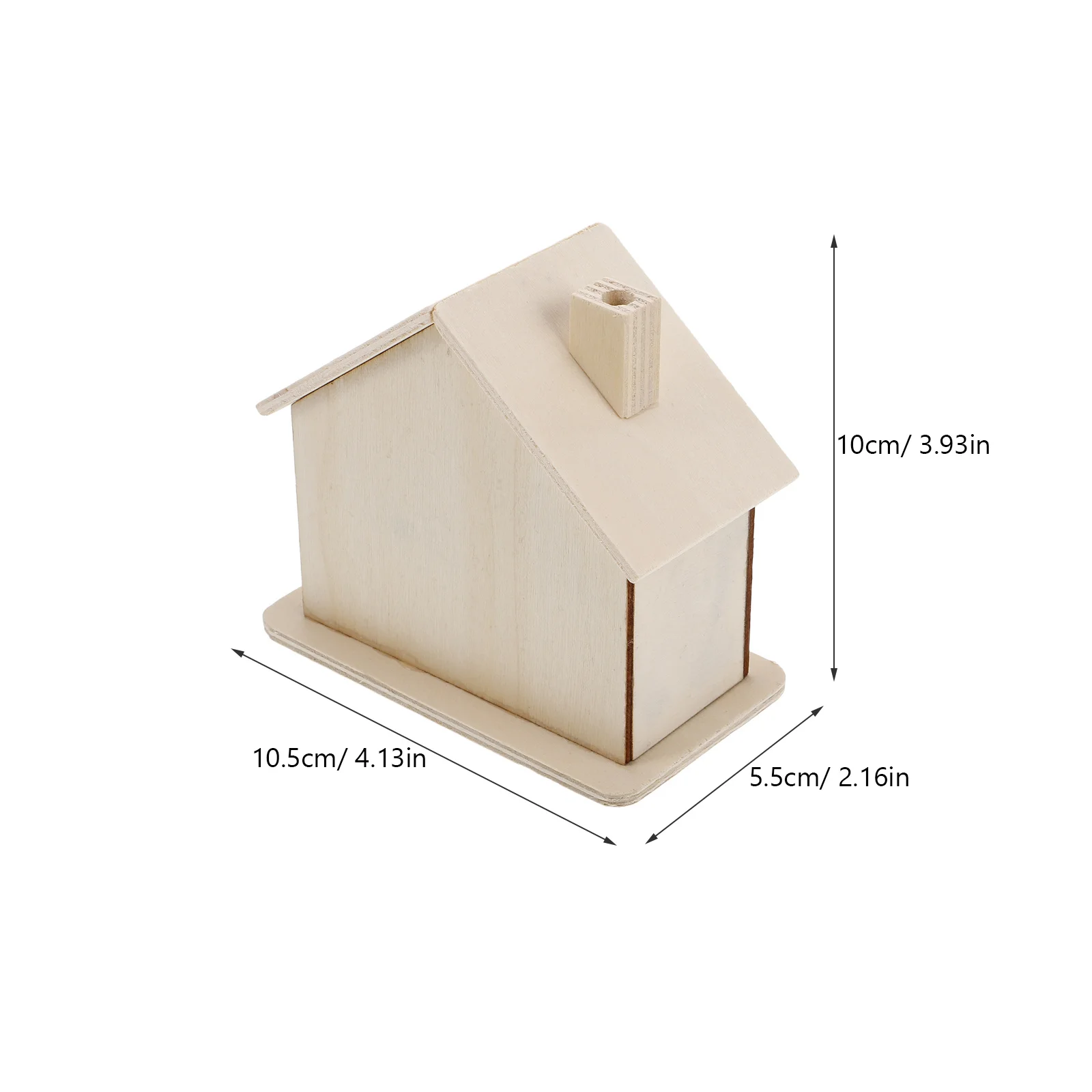 5個入り 未塗装木製ハウス型貯金箱 DIYクラフト貯金箱 子供用マネーホルダー 手作りコインジャー ハウス型コインジャー